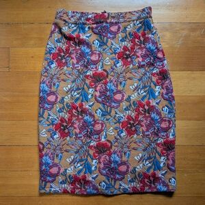 Maeve by Anthropology - XS Long Floral Pencil Skirt